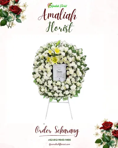 Krans Bunga Duka Cita di Perdana