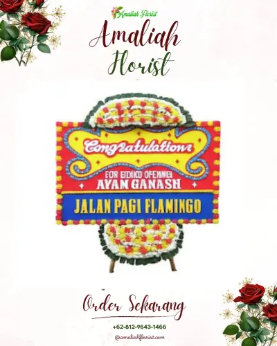 Bunga Papan Congratulation di Perdana